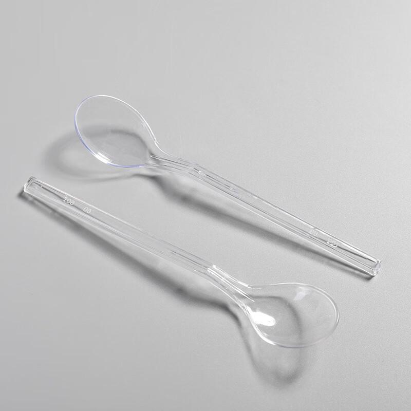 ZISIZ Disposable Plastic Long Forks & Spoons