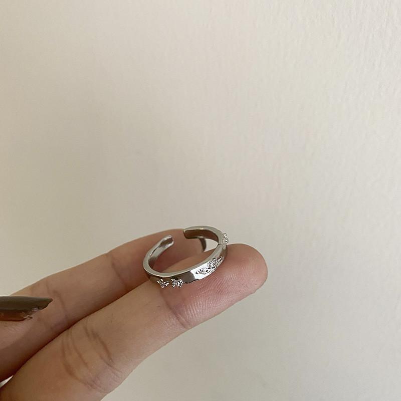 Ring Contemporary Copper For Women Stylish Dark Aesthetic Adjustable Size With Elegant Geometry