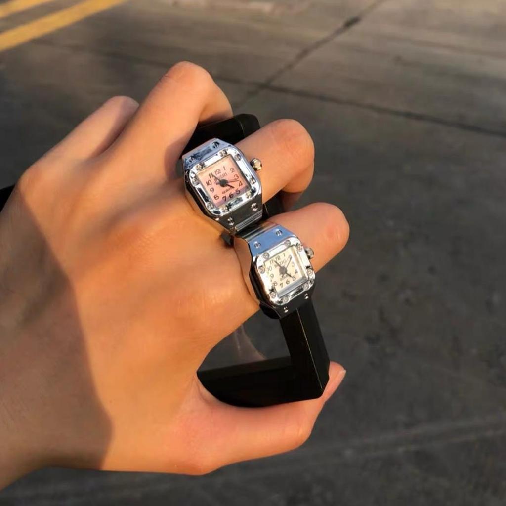 Korean Style Retro Hipster Watch Ring - Trendy Men's Hand Jewelry Accessory