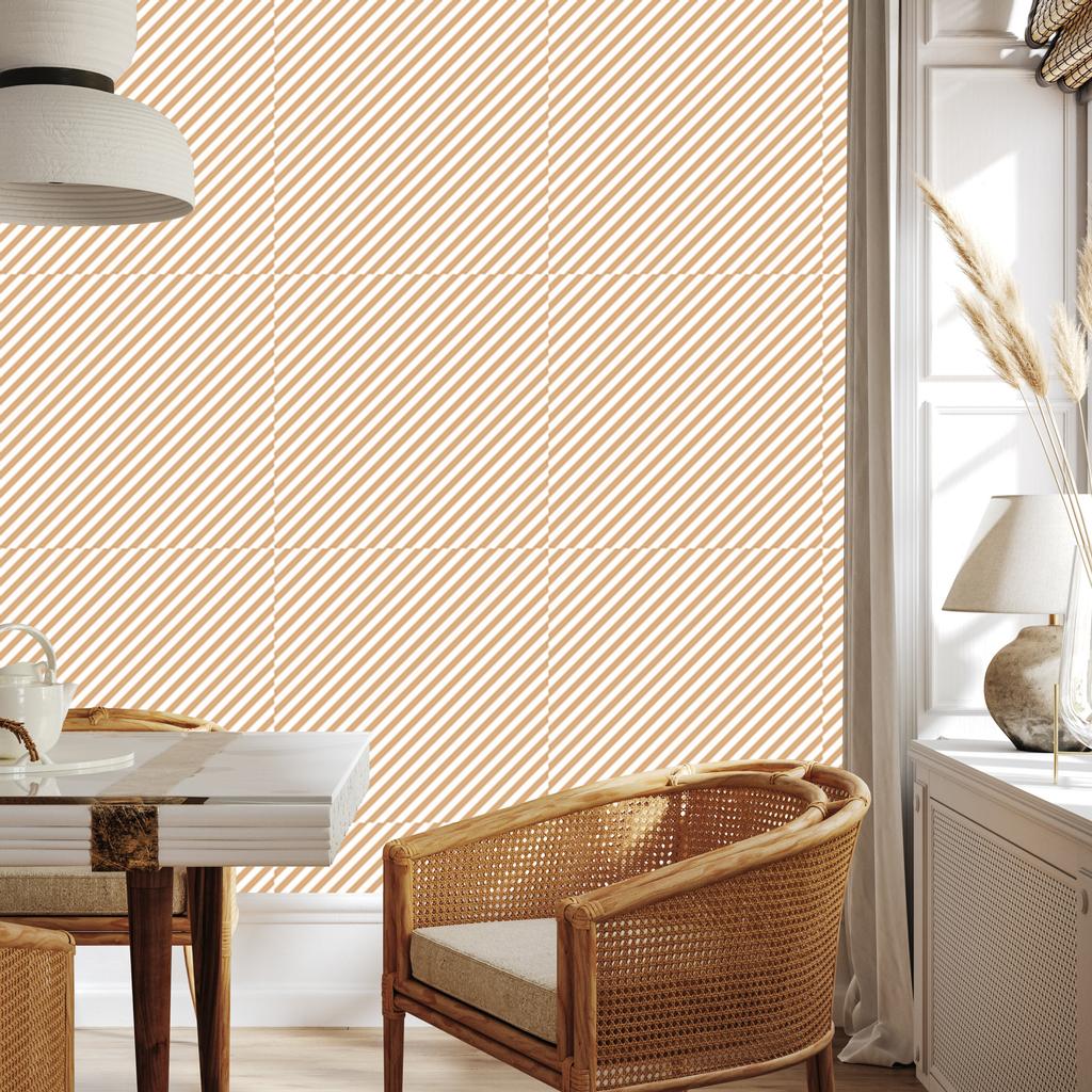 Striped Wallpaper, top cream, bottom cream for Living Room and Bedroom 50x1000