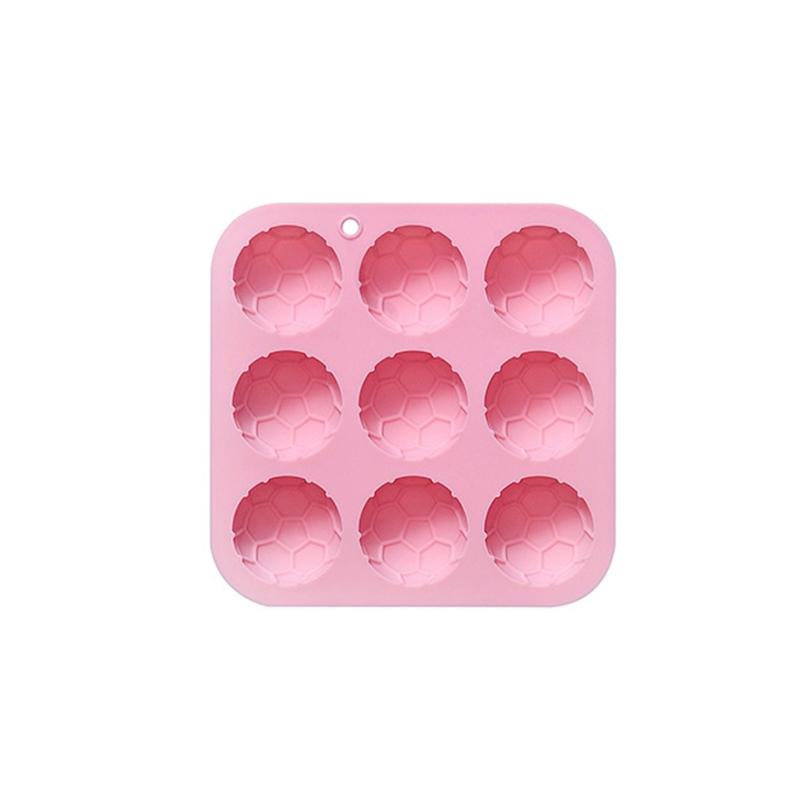 Food Grade Silicone 9 Cavity Football Shape Baking Chocolate Mold for Easy Releases and Multipurpose Use in Kitchen