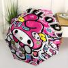 Hello Kitty,Melody Automatic Folding Umbrella-Simple 8-Rib Design, Bright Cartoon Pattern, Durable Iron Frame, Suitable For Travel, Outdoor,