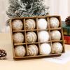 12pcs/box 7CM Christmas Tree Ball Snowflake Foam Ball Crafts New Christmas Ball  Home Party