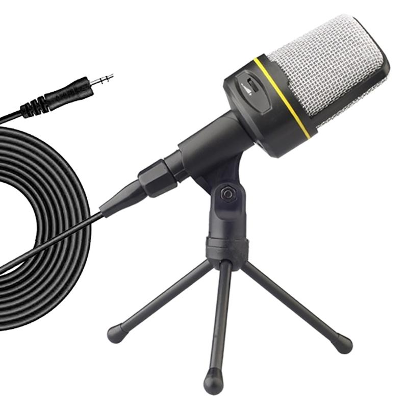 SF920 Cardioid-omnidirectional Mic Condenser Professional Recording Microphone 3.5mm Port with Tripod Holder for Gaming
