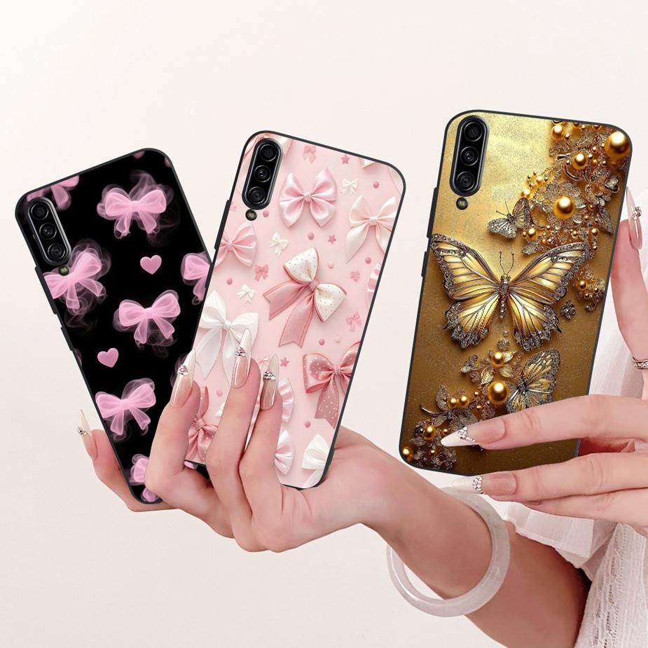 For Samsung Galaxy A90 5G Case SM-A908B Luxury Flowers Butterfly Painted Cover Soft Slim Phone Case For Samsung A90 A 90 5G Bags