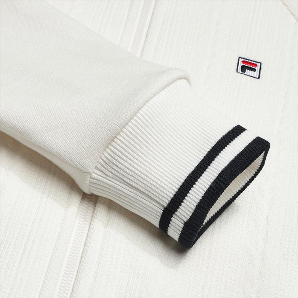 FILA Heritage Classic Minimalist Fashion Casual Versatile Comfortable Jacket Women jackets Cloud-Mushroom-White F11W618504FWT