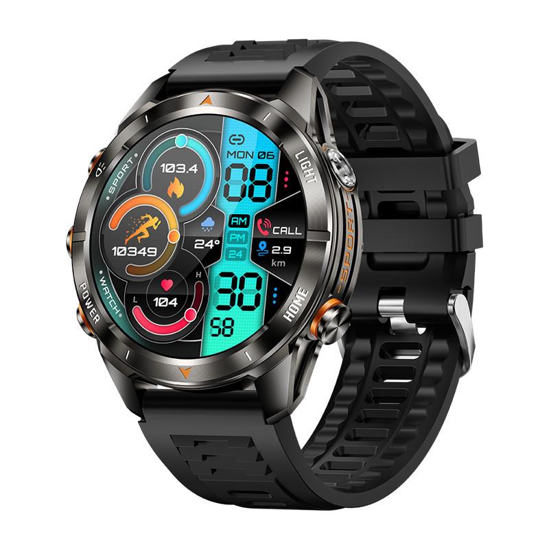KT80 Smartwatch: 3ATM Waterproof, Bluetooth Calling, 1.53" Touchscreen with Flashlight.