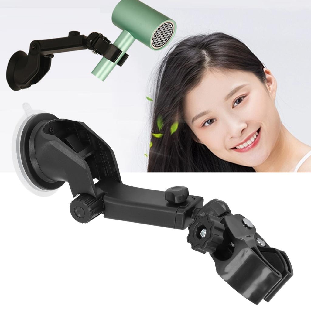 Hair Dryer Holder Suction Cup Adjustable No Punch Multifuntional Powerful Suction Wall Mounted Blow Dryer Suction Holder for Mirror Ceramic Tile