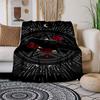 Gothic Raven & Rose Pentagram Phone WallpaperBlanket Flannel Throw Blanket for Sofa, Bed, Travel, Camping, Office, Couch, Chair, And Bed Gif