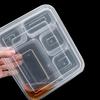 Disposable Rectangular 5-Compartment Lunch Box with Lid