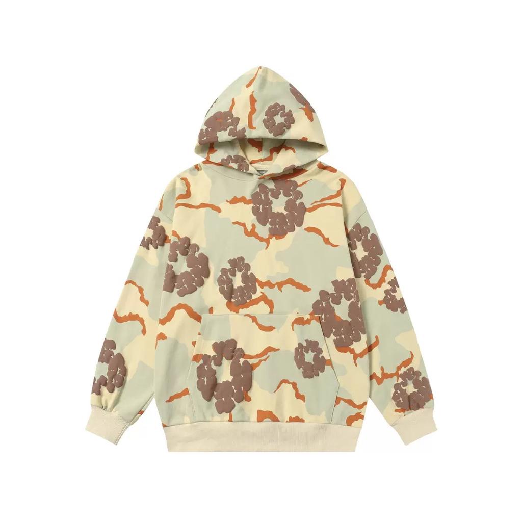 DRIPX Europe and America Fashion Loose Hoodie Foam Hooded Sweatshirts In Camouflage for Men and Women