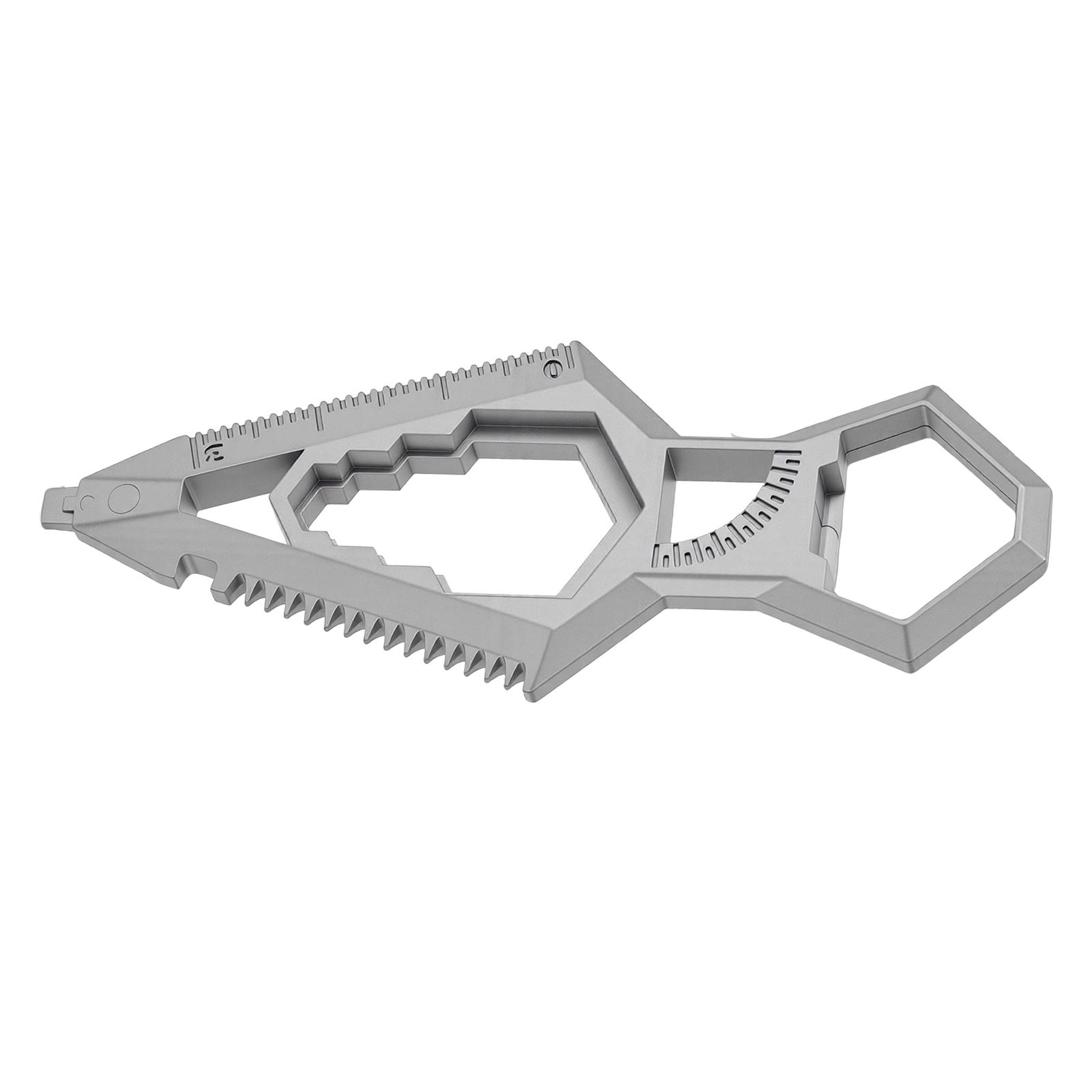 

Portable Keychain Tool Alloy Steel Bottle Opener Wire Cutter Measuring Scale Tool for Camping Hiking
