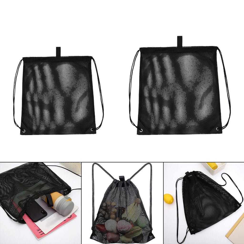 Robuster Netz-Kordelzug-Rucksacktaschen Multifunktionale Belüftete Tasche für Fußball, Fitnessstudio Sport