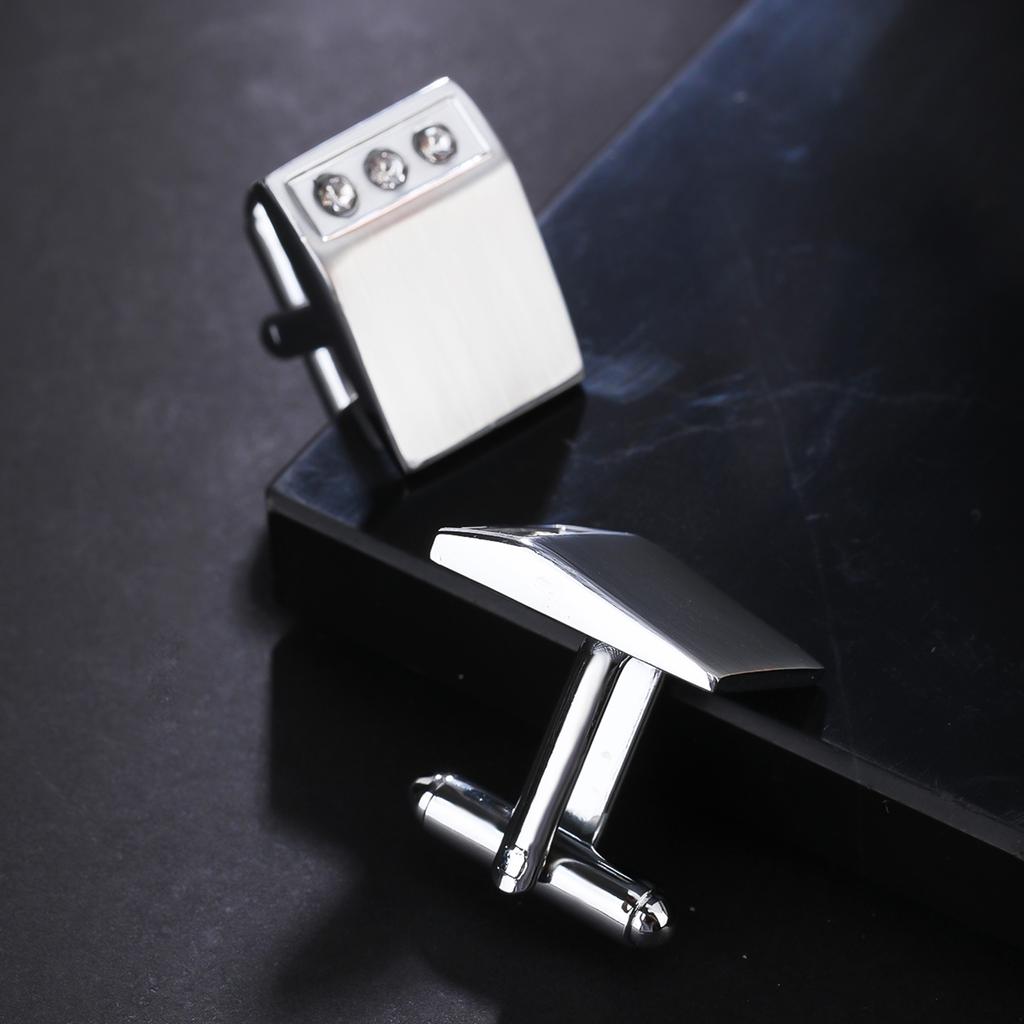 Manschettenknöpfe mit Diamanteinlage für Business-Anzüge, formelle Anzüge, Manschettenknöpfe für Herren, Hochzeitsanzüge, Manschettenknöpfe für formelle Veranstaltungen, Abendpartys