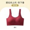 MM large size seamless underwear women's big breasts show small thin styles without steel rings, soft support, closed breasts, anti-sagging gathering