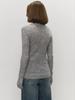 2025 Spring/Summer Women's European-American Mohair Crew Neck Semi-Transparent Knitted Sweater