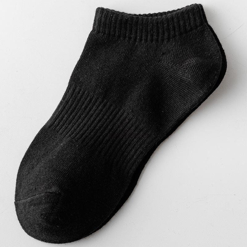 Mid-Calf Black & White Socks: Autumn/Winter Solid Color & Summer Thin Long Jk Styles