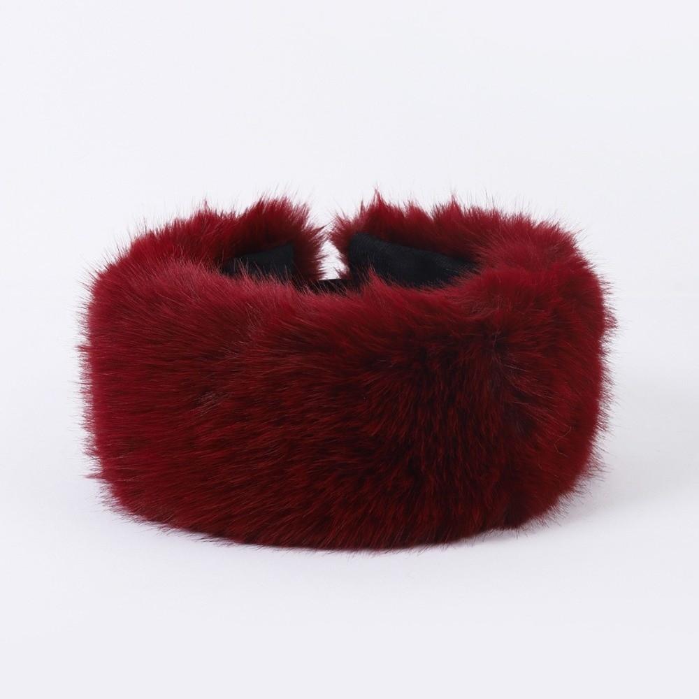 

Fashion Faux Fur Empty Hat Thicken Winter Warm Travel Brimless Hat Soft Ear Protection Headband Cover