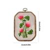 Blumenstickerei-Set mit Stickrahmen Anleitung Stickstoff Garn und Nadel Anfänger Stickerei-Zubehör