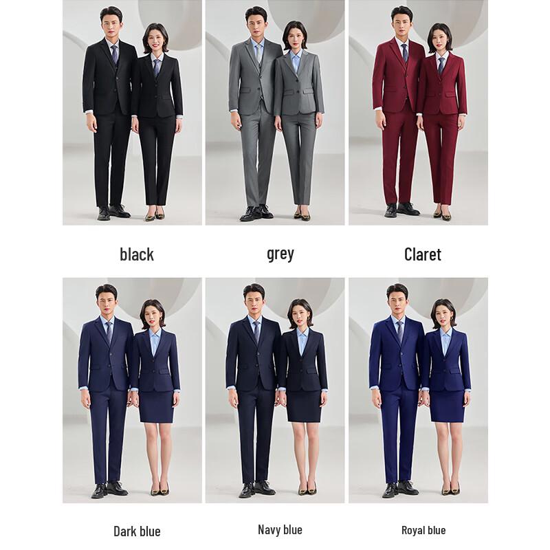 Tluoman Unisex Wrinkle-Free Business Suit Set