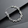Silver Geometric Twisted Thorn Line Chain Bracelet for Women Men Niche Design Hiphop Bracelets Party Jewelry Accessories