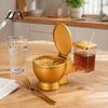 Creative Office Lunch Container Toilet Shaped Ramen Bowl Set, Built-in Drink Cup And Straw Portable Snack Design, Novelty Food Bowl, for Instant
