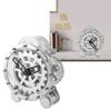 Table Gear Clock European Mechanical Gear Clock Creativity 2 Feet Metal Rotating Gear Clock Desk Clock for Living Room Study