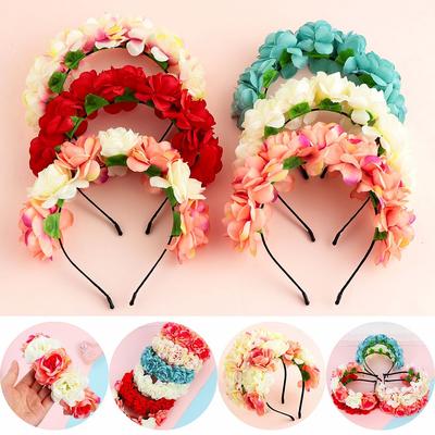 Girls Hair Accessories Princess Women Flower Headband Bride Headhoop Beach Headwear Wedding Party