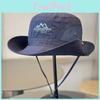 Summer Wide Brimmed Fishermans Hat With Letter Print And Mesh Breathable Design