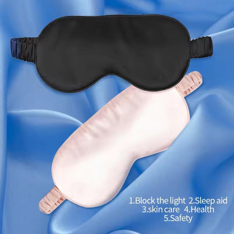Double-sided Imitation Silk Eye Mask Breathable Sleep Light-blocking Eye Mask Portable Travel  Eyepatch Lunch Break Eye Cover