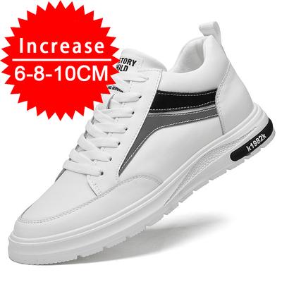 Fashion New Men's Height-increasing Sports Shoes with an Inner Height of 8 Cm, Casual Shoes for Men, Genuine Leather Elevator Shoes