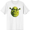 Shrek Oversized Ogre Face Crew Neck Short Sleeve Men's White T-shirt-XL