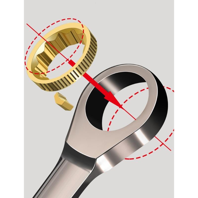 Double Ended Utility Wrench Ratchet Spanner Heavy Duty Two Side  Wrench Manual Repair Tool for Stable Performances