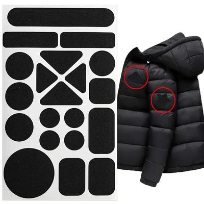 Apparel Applique Self Adhesive Black Patches Thermal Transfer Washable Waterproof Patch Sewing Fabric Sticker