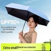 Five-Fold UV Protection Compact Sun and Rain Umbrella, Black Glue Coating.