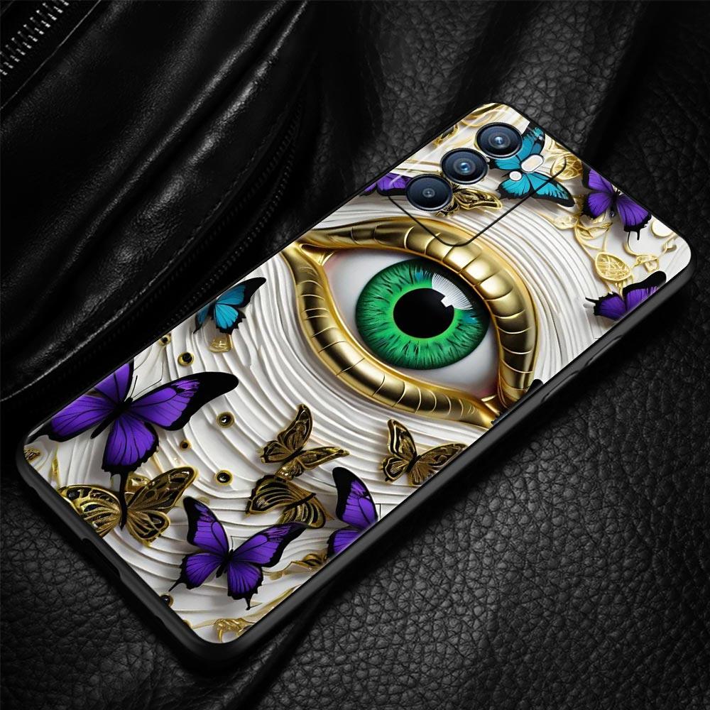 Fashion Eyelashes Eyes Phone Case For Oppo A17 A31 A54 A57 A78 A79 A98 Find X5 X6 Reno 6 7 8 10 11 12 13 F Pro 5G Soft TPU Cover