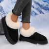 Fluffy Fur Platform Snow Boots Women Fashion Pearls Decor Non Slip Winter Ankle Boots Woman Thicken Plush Warm Cotton Shoes 43