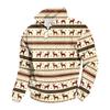 Herren Casual Sweatshirt mit Stehkragen und Weihnachtsdruck für die Feiertage