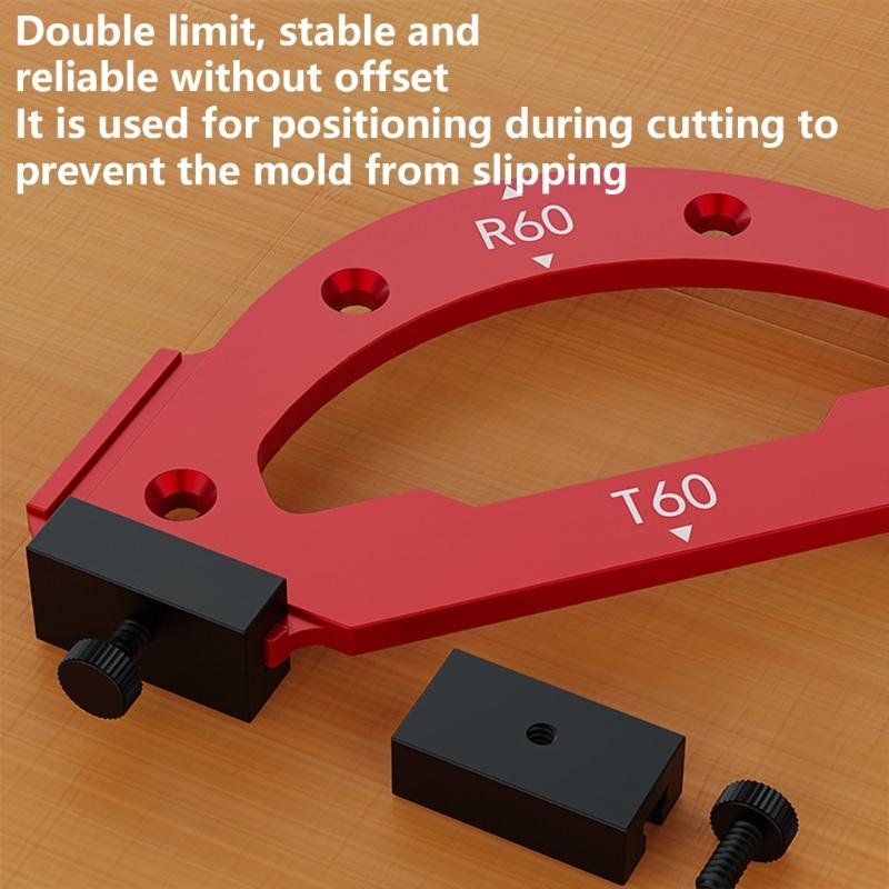 Woodworking Round Corner Radius Templates Router Table Corner Radius Jigs Wood Board Arcs Cutting Auxiliaries Tool