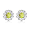 S925 sterling silver stud earrings women's niche natural crystal stone earrings personalized high-end design jewelry