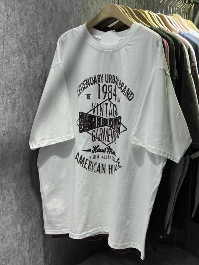 Summer Vintage Waed Oversize T-irt Ort Sve Print Cotton 00% Women's Faion Retro Sle Casual Comfortable Top