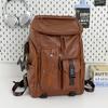 Schoolbag New large-capacity backpack Men's PU leather schoolbag Outdoor travel mountaineering bag Women's multi-purpose backpack