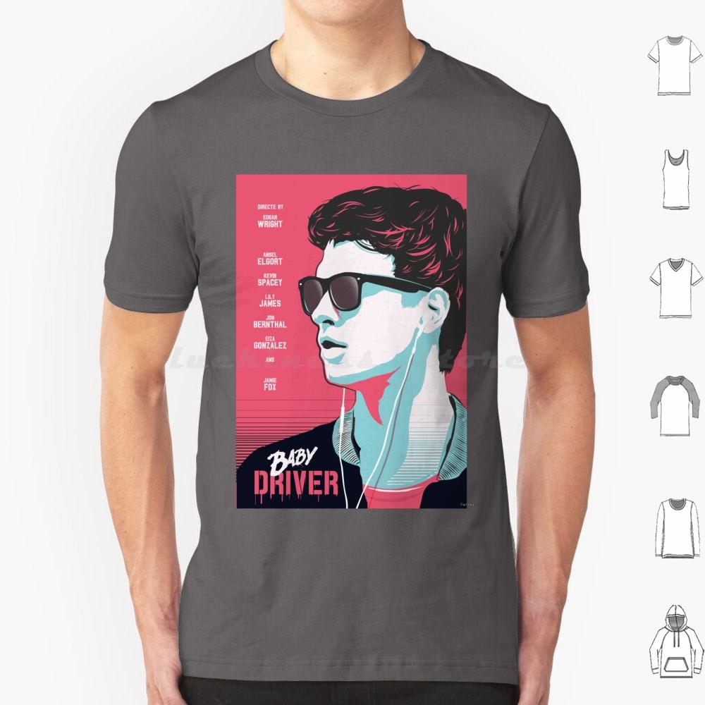Baby Driver T Shirt 6xl Cotton Cool Tee Baby Driver Movie Cinema Film Cinephile Cool Art Geek
