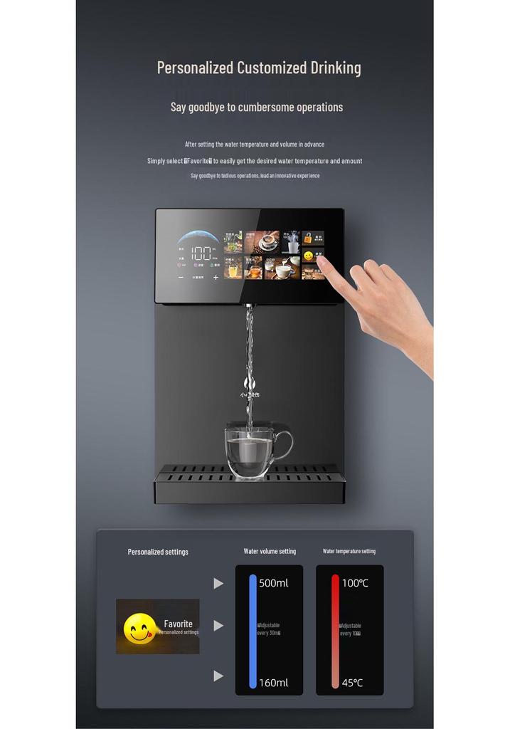 Smart Wall-Mount Instant Heating Water Dispenser with Temperature Control for Home or Office