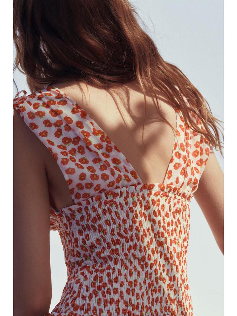 Best-Selling Summer Sweet Preppy Floral V-Neck Sleeveless Dress