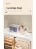 Rotating Wall-Mounted Bathroom Cabinet: No-Drill, Dustproof, Magnetic Door for Cosmetics and Medicine Storage