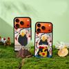 Cartoon Gold Embossed Cat iPhone 14/13/Pro Max Case Anti-Fall