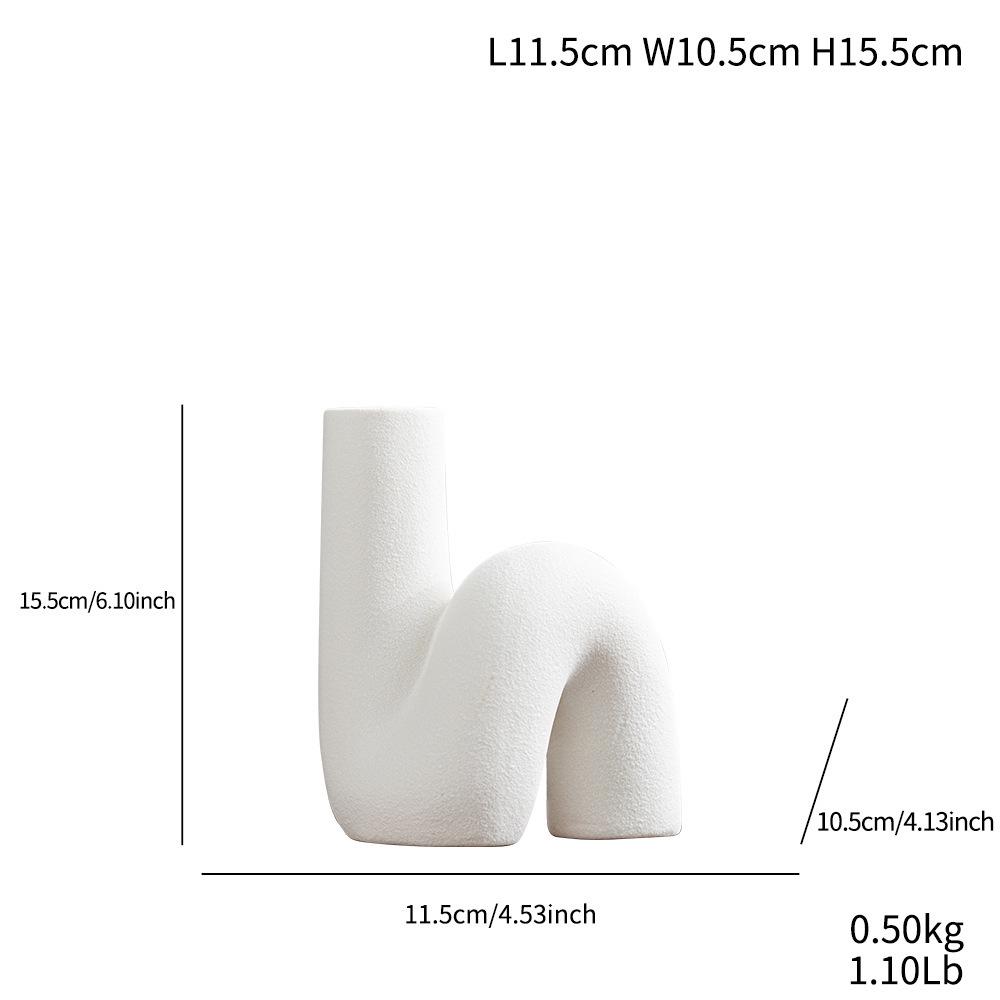 Creative Simple Ceramic Flower Vase Ornament – Small Fresh Design