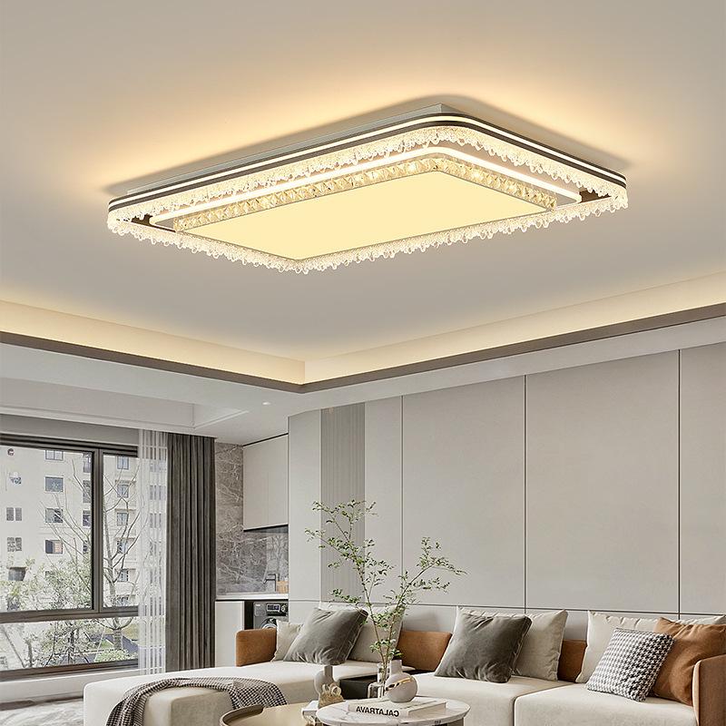 Modern Minimalist Crystal Ceiling Light for Bedroom, Living Room, and More