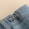 3/6Pieces Clover Waist Tighten Pin for Pants Jeans Metal Waist Cinching Button Clasp Waist Brooch Clip Waist Fitness Pin